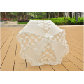 Hand craft made lace fabric white wedding parasol umbrella White Bridal Umbrella